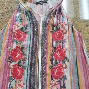 Sleeveless striped tunic